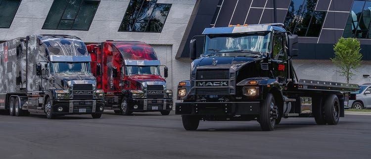 Story of Mack Anthem truck used by NASCAR team 23XI Racing for transporting racecars and equipment., Picture