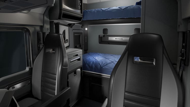 Drivers can comfortably drive and walk to the sleep cabin.